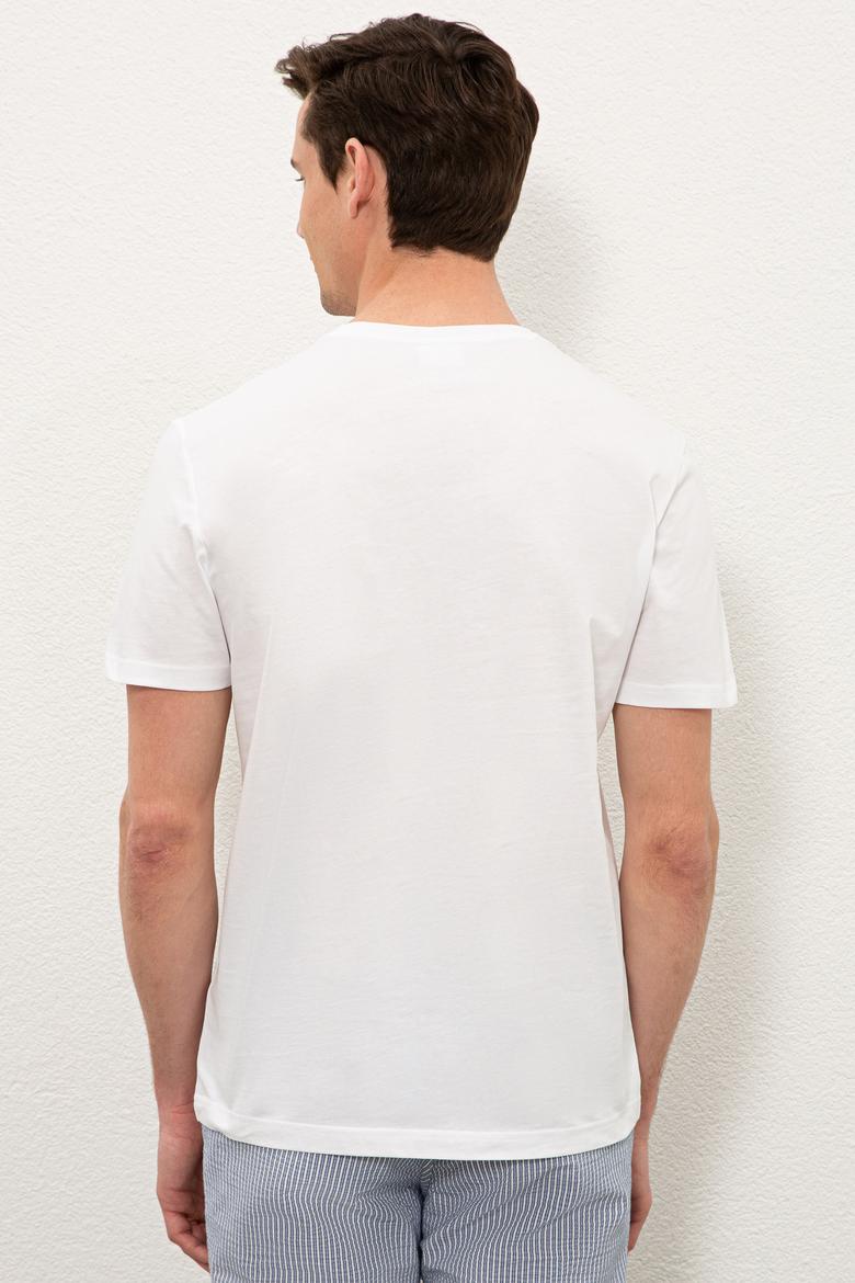 Erkek Beyaz Basic Tişört - 50232305002