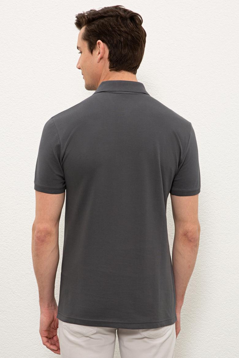 Erkek Antrasit Basic Tişört - 50232303312