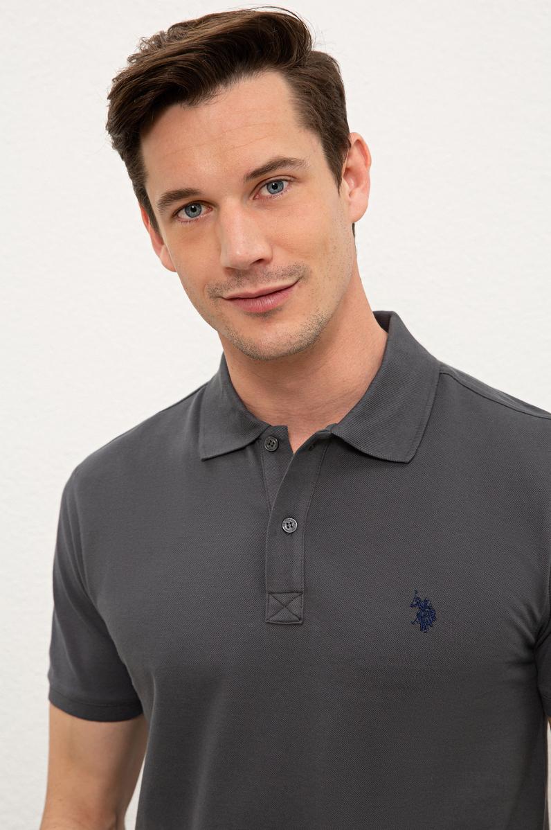 Erkek Antrasit Basic Tişört