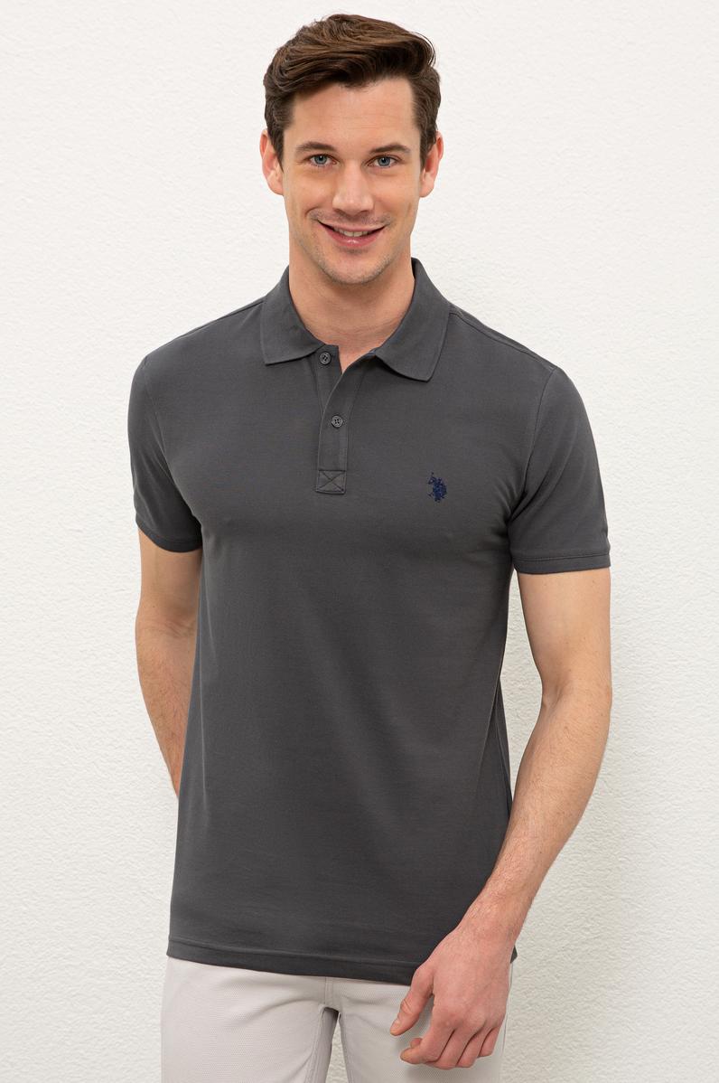 Erkek Antrasit Basic Tişört