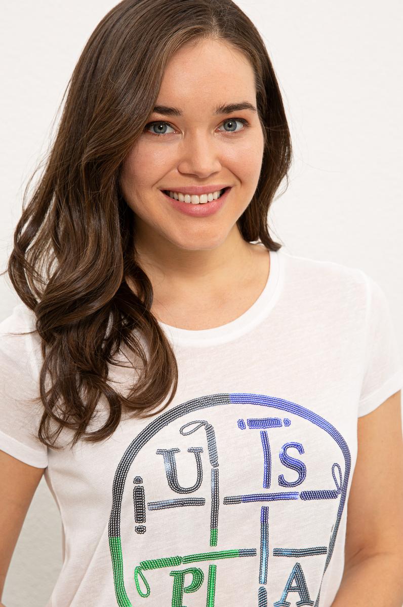 Kadın Lacivert Bisiklet Yaka Tişört