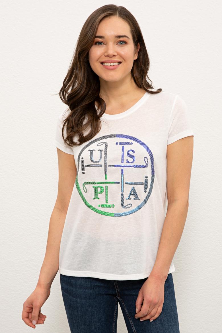 Kadın Lacivert Bisiklet Yaka Tişört