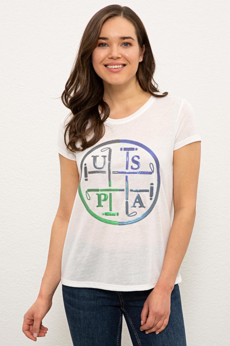 Kadın Lacivert Bisiklet Yaka Tişört