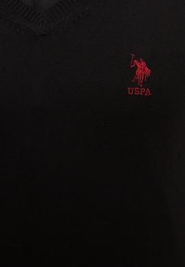 Erkek Siyah V-Yaka Triko Kazak Basic - 50206747092