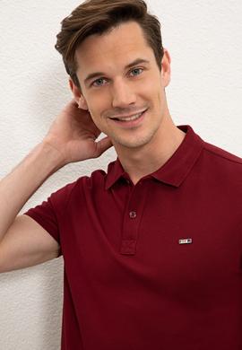 Erkek Bordo Polo Yaka T-Shirt Basic - 50220190068