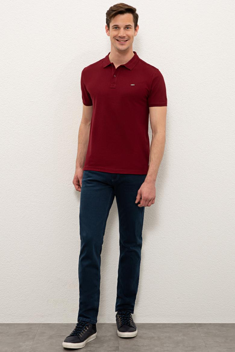 Erkek Bordo Polo Yaka T-Shirt Basic - 50220190068