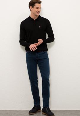 Erkek Siyah Polo Yaka Triko Kazak - 50209484019