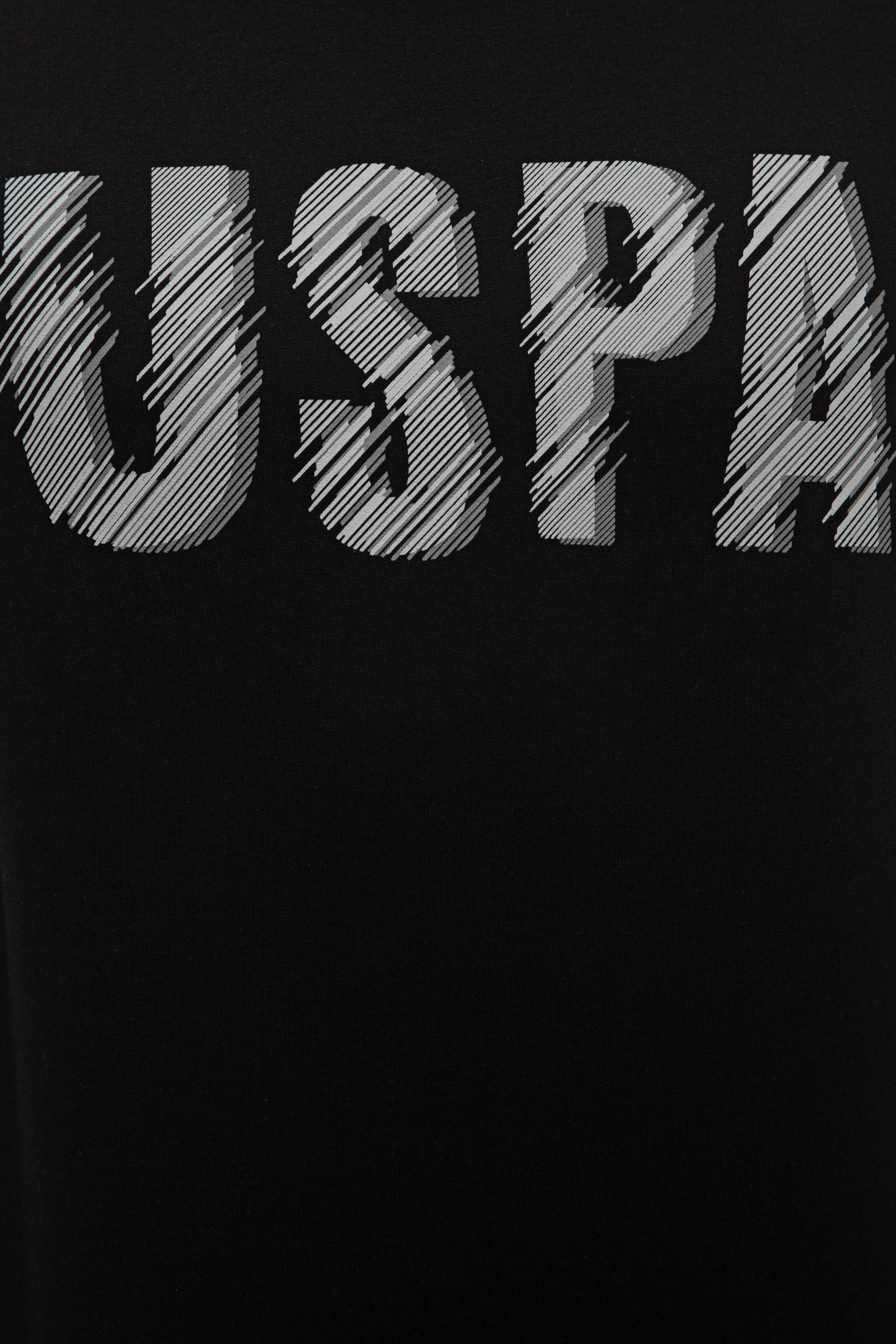 Erkek Siyah Bisiklet Yaka Sweatshirt