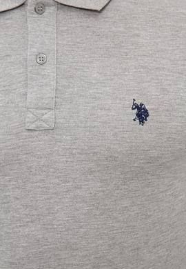 Erkek Gri Melanj Basic Polo Yaka Tişört - 50232303023