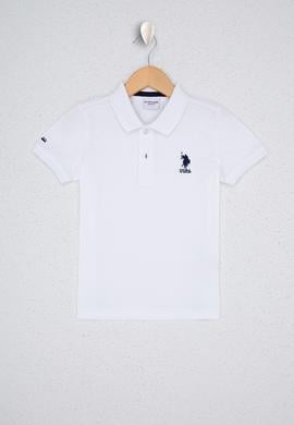 Erkek Çocuk Beyaz Polo Yaka Tişört - 50232279194