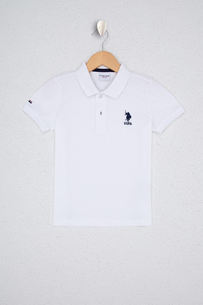 Erkek Çocuk Beyaz Polo Yaka Tişört