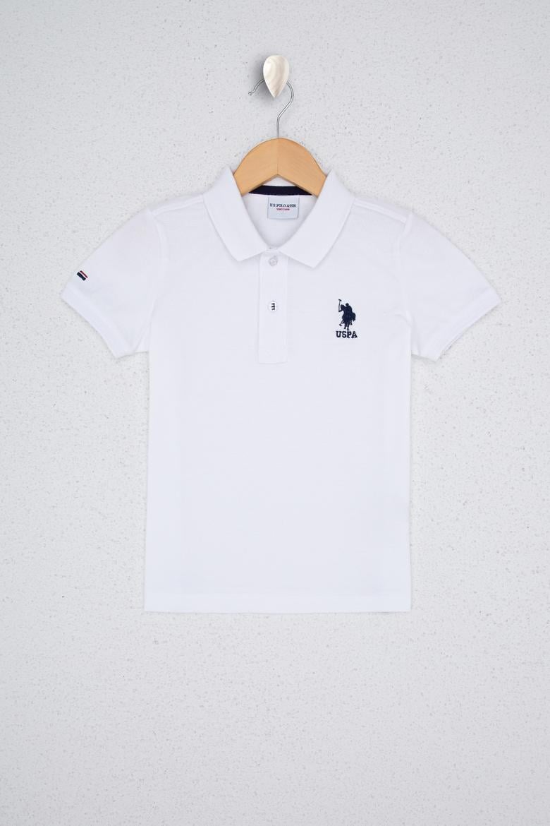 Erkek Çocuk Beyaz Polo Yaka Tişört