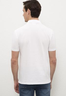 Erkek Beyaz Basic Polo Yaka Tişört - 50232303070
