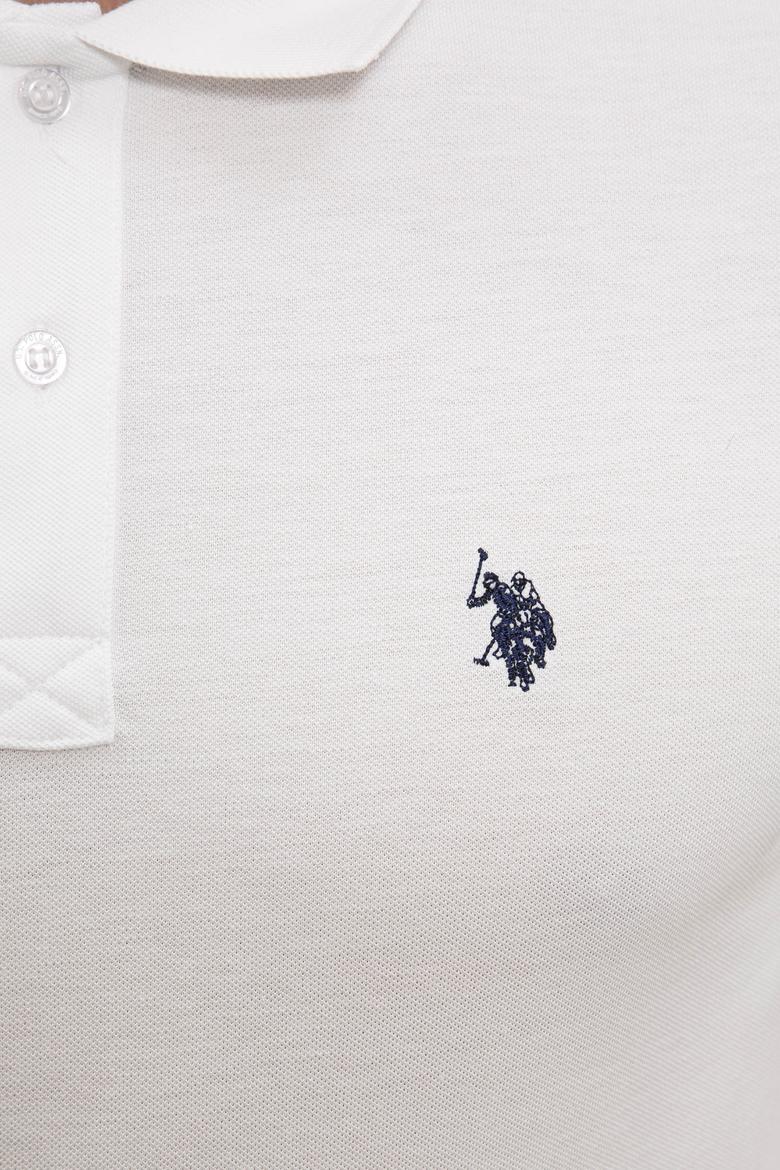 Erkek Beyaz Basic Polo Yaka Tişört - 50232303070