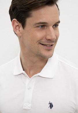 Erkek Beyaz Basic Polo Yaka Tişört - 50232303070