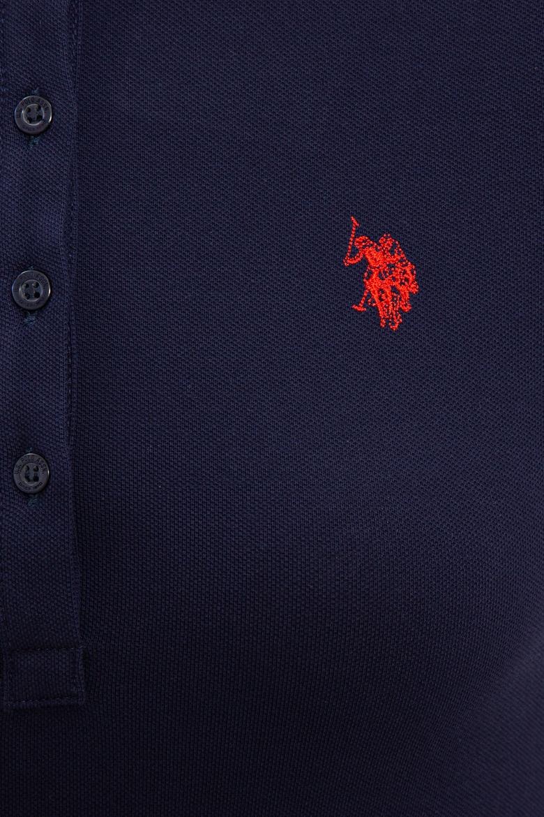 Kadın Lacivert Basic Polo Yaka Tişört - 50234714015