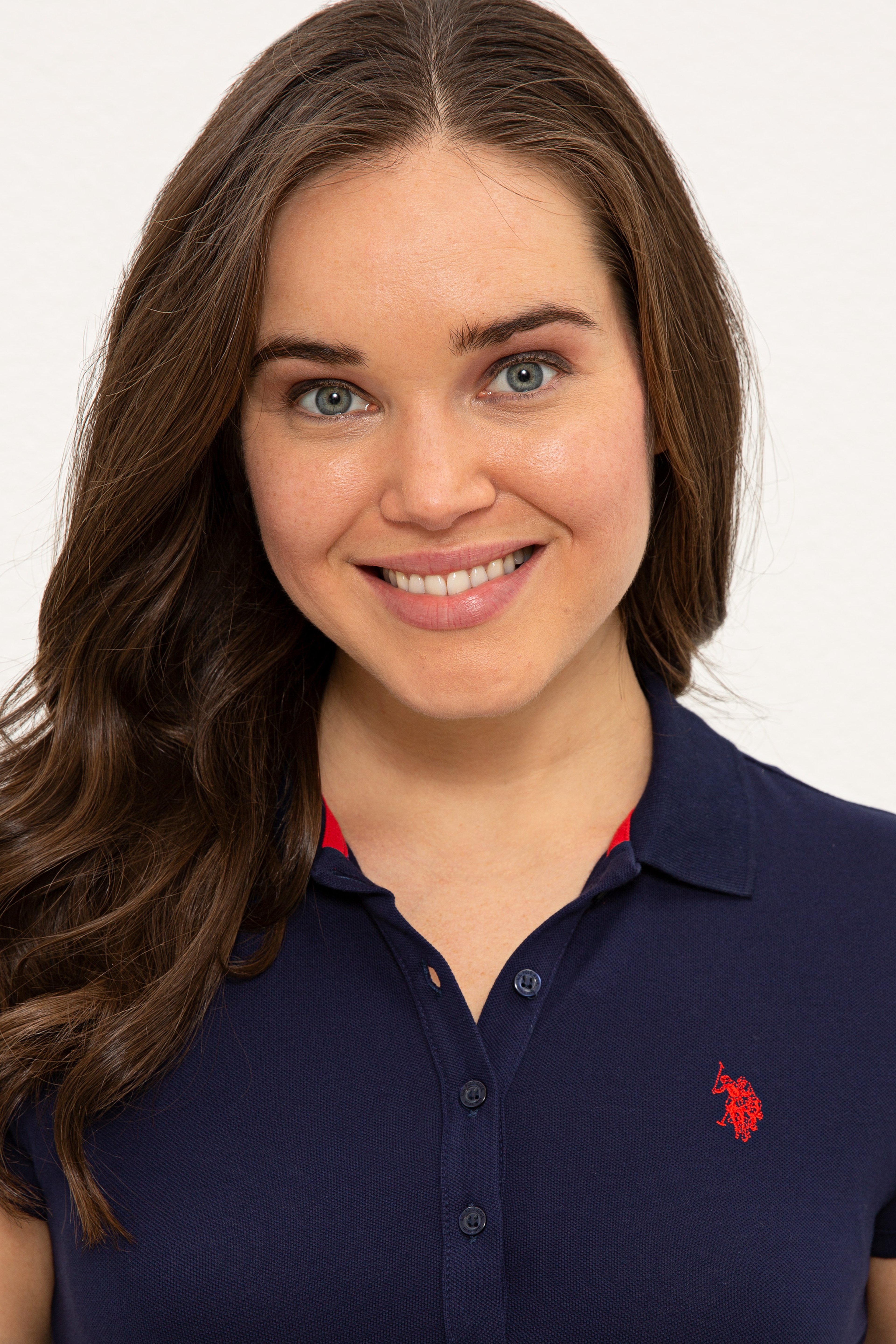 Kadın Lacivert Basic Polo Yaka Tişört - Image 2