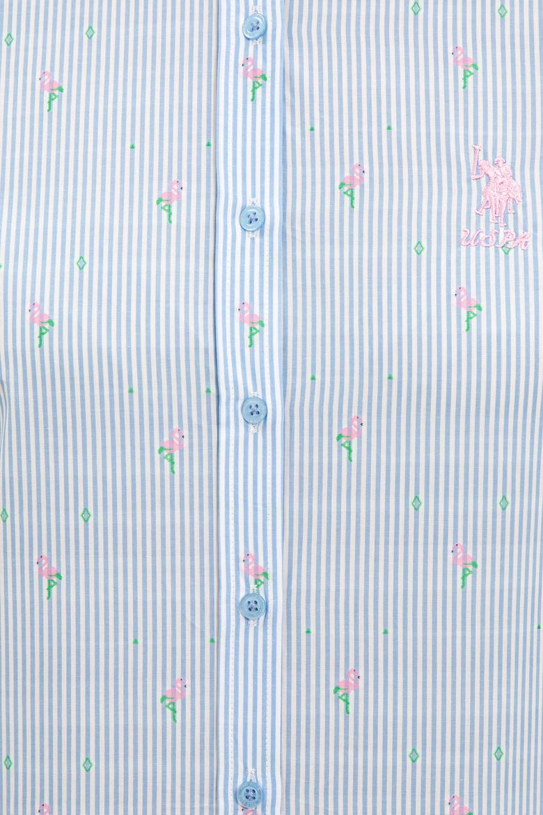 Kadın Mavi Gömlek Uzunkol - 50235177009