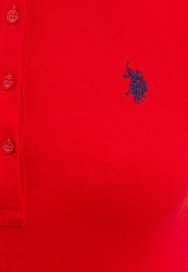 Kadın Kırmızı Basic Polo Yaka Tişört - 50234714158