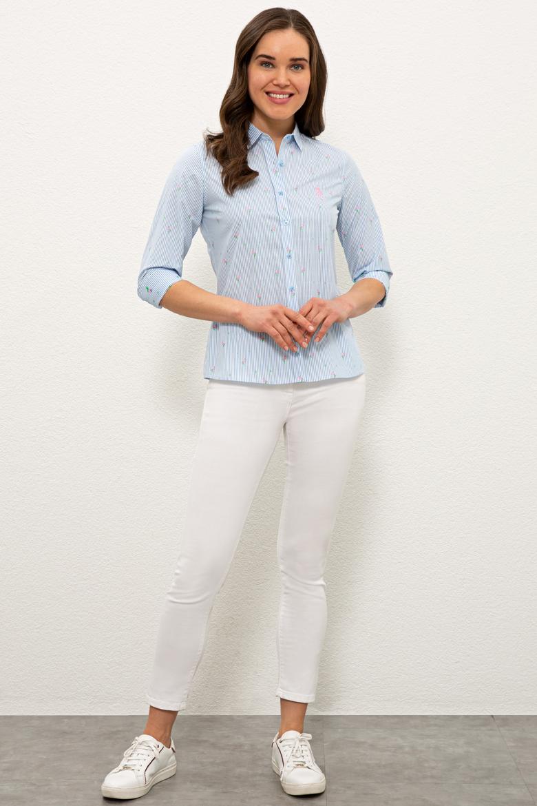 Kadın Mavi Gömlek Uzunkol - 50235177009