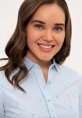 Kadın Mavi Gömlek Uzunkol - 50235177009