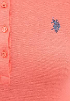 Kadın Nar Çiçeği Basic Polo Yaka Tişört - 50234714056