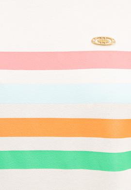 Kadın Beyaz Bisiklet Yaka T-Shirt - 50234706007