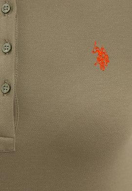 Kadın Haki Basic Polo Yaka Tişört - 50234714008