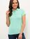 Kadın Mint Basic Polo Yaka Tişört