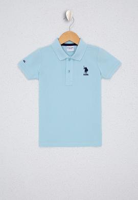 Erkek Çocuk Mavi Polo Yaka Tişört - 50232279203