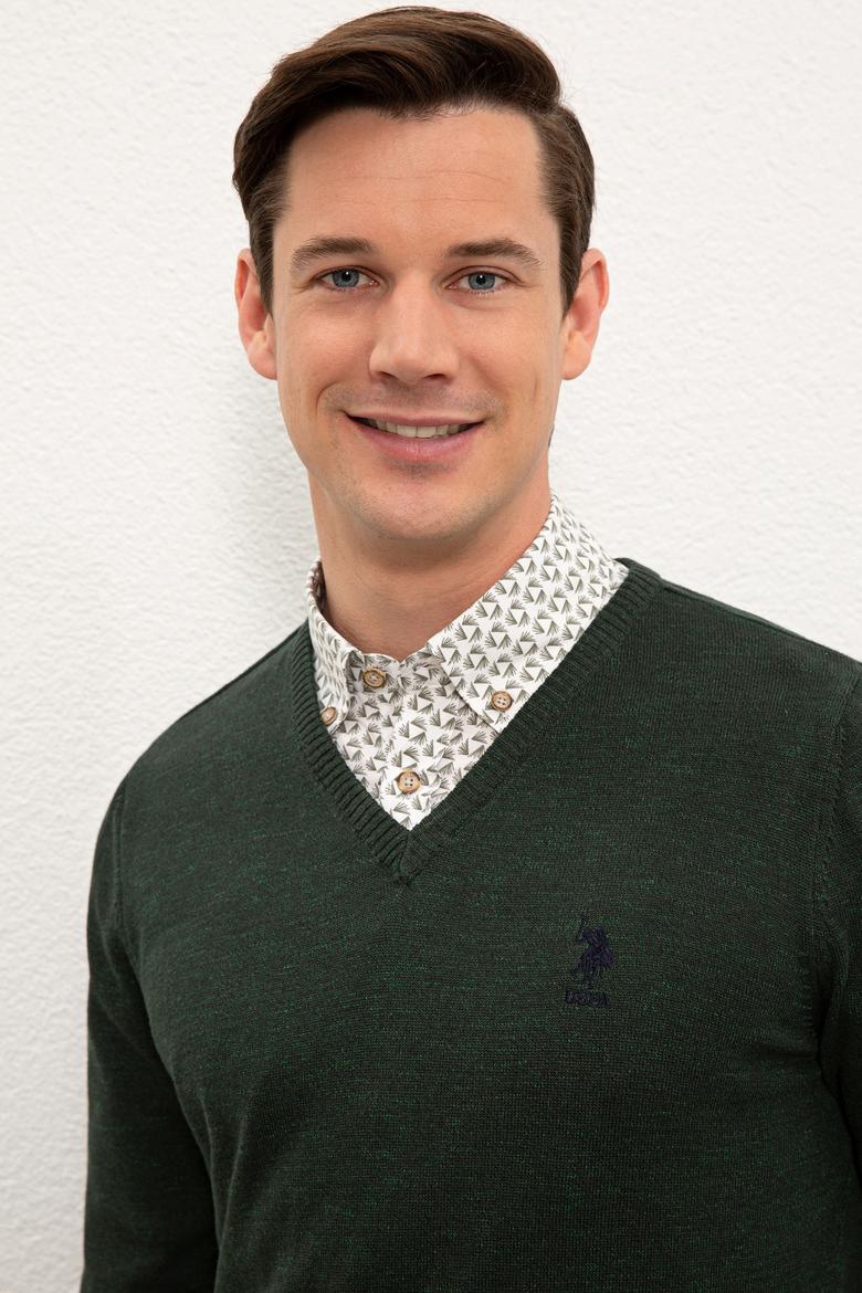 Erkek Koyu Yeşil Kazak - 50223888036