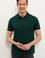 Erkek Koyu Yeşil Polo Yaka Basic T-Shirt