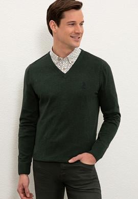 Erkek Koyu Yeşil Kazak - 50223888036