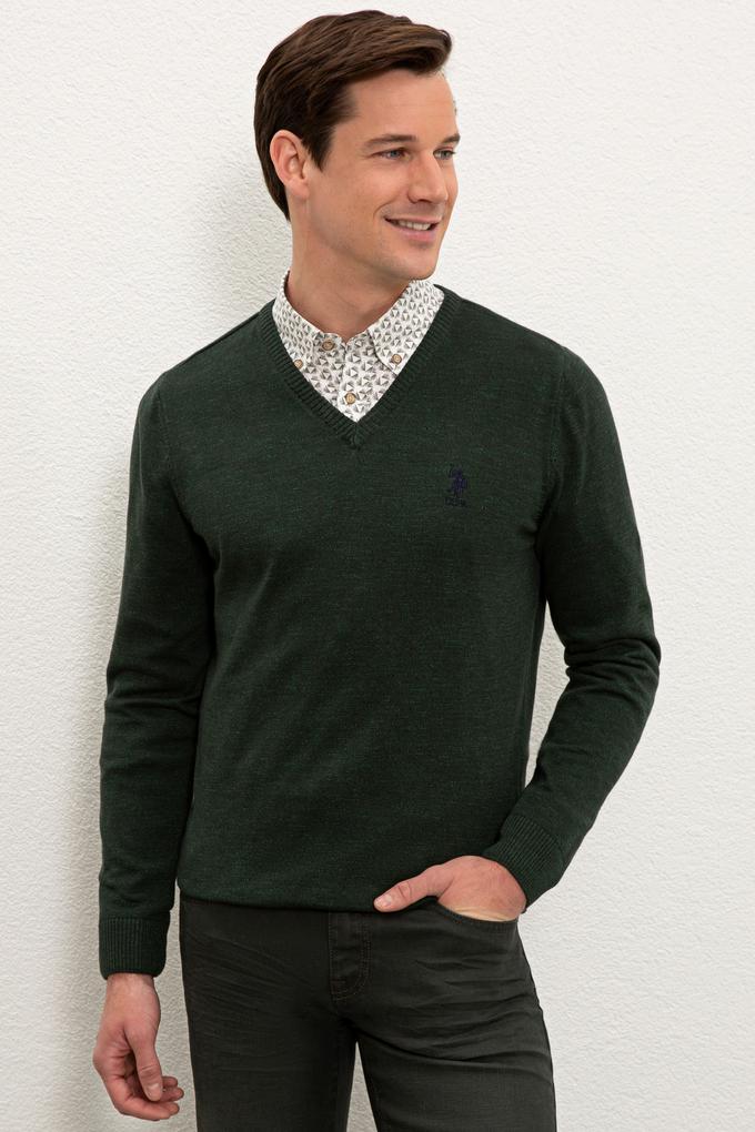 Erkek Koyu Yeşil Kazak