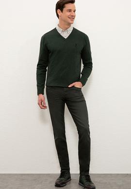 Erkek Koyu Yeşil Kazak - 50223888036