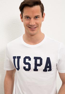 Erkek Beyaz Basic Bisiklet Yaka Tişört - 50232300007