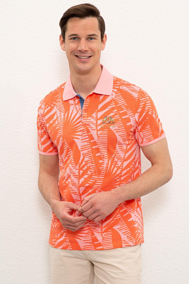 Erkek Nar Çiçeği Polo Yaka Tişört