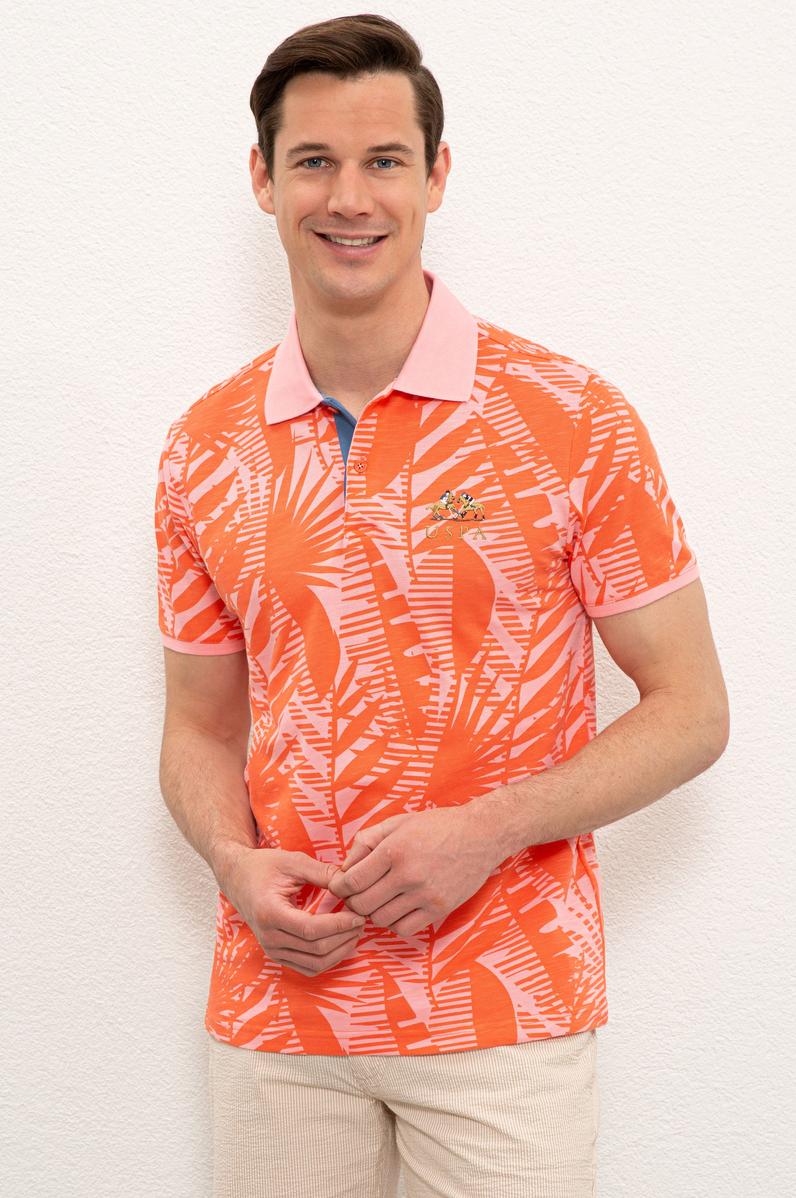 Erkek Nar Çiçeği Polo Yaka Tişört