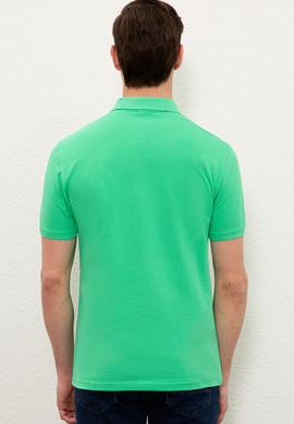 Erkek Elma Yeşili Basic Polo Yaka Tişört - 50232303230