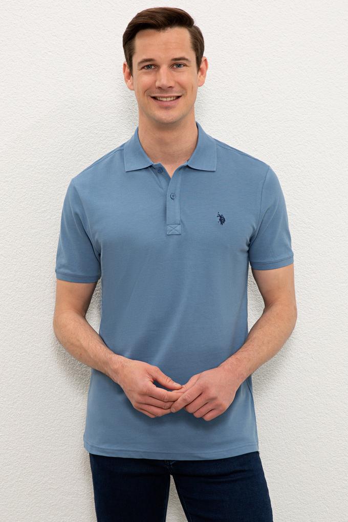 Erkek İndigo Basic Polo Yaka Tişört