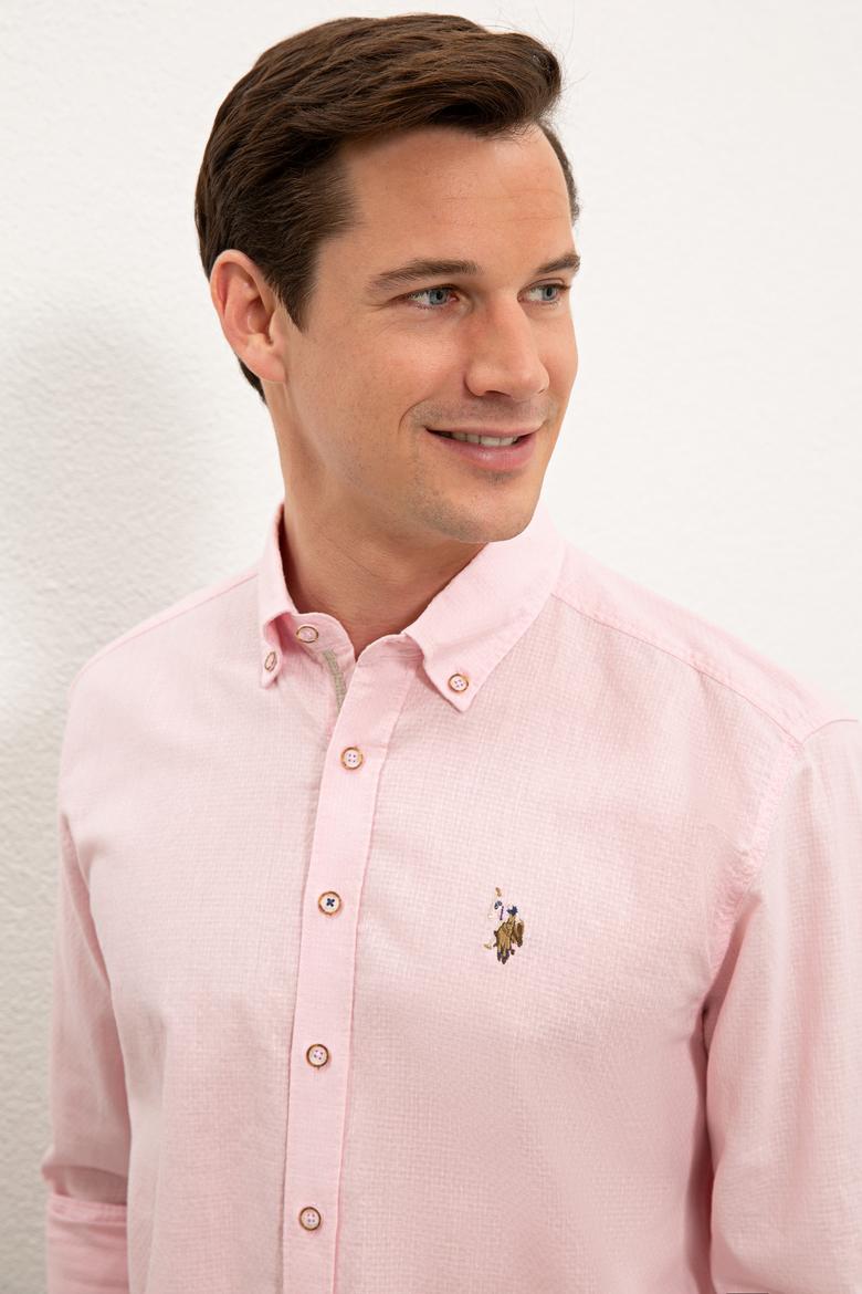Erkek Pembe Gömlek Uzunkol - 50232884027