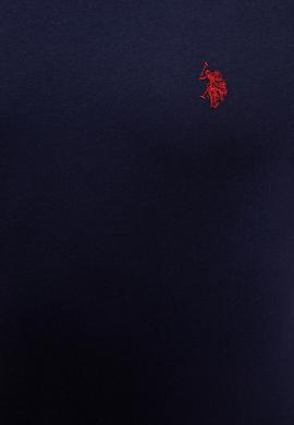 Erkek Lacivert Basic Bisiklet Yaka Tişört - 50232295034