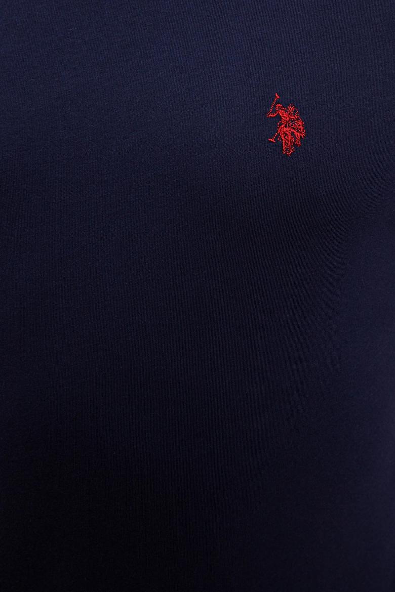 Erkek Lacivert Basic Bisiklet Yaka Tişört - 50232295034