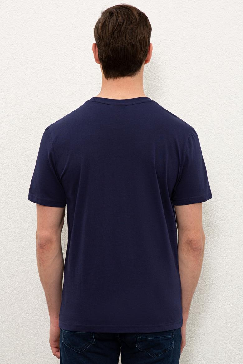 Erkek Lacivert Basic Tişört - 50232300017