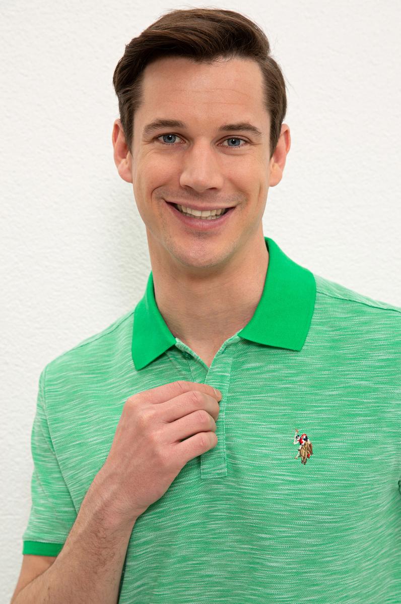 Erkek Elma Yeşili Polo Yaka Tişört