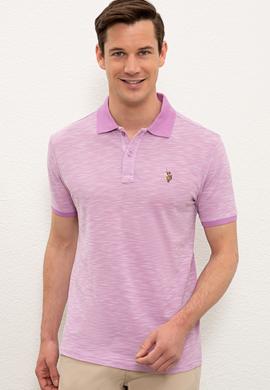 Erkek Polo Yaka Eflatun T-Shirt - 50235394057