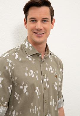 Erkek Haki Uzun Kollu Gömlek - 50234859003