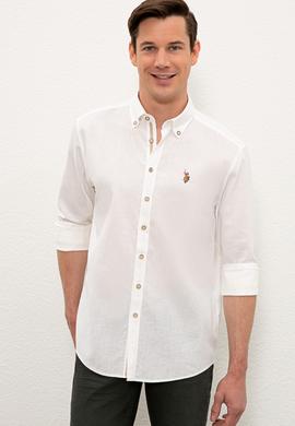 Erkek Beyaz Gömlek Uzunkol - 50232884003