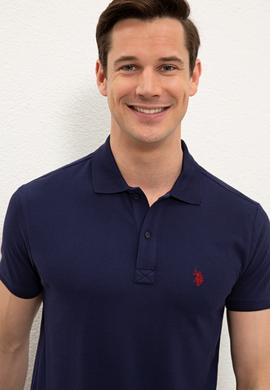 Erkek Lacivert Basic Polo Yaka Tişört - 50232303080