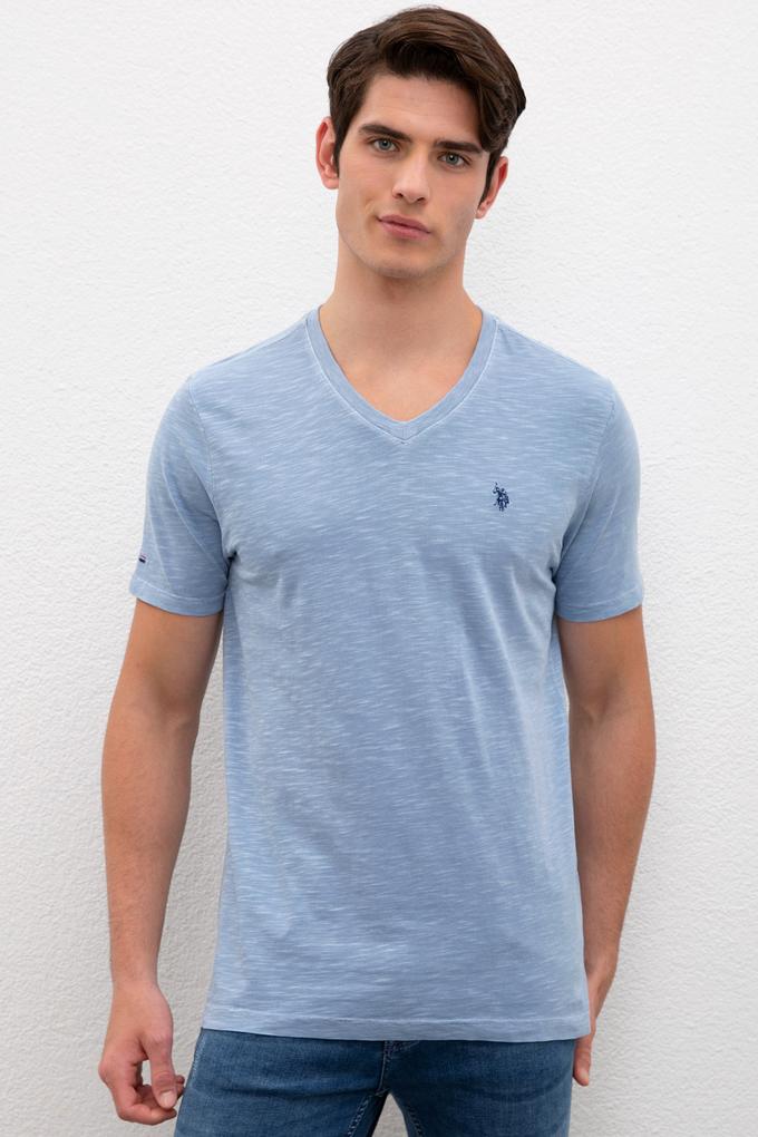 Erkek İndigo Basic Tişört